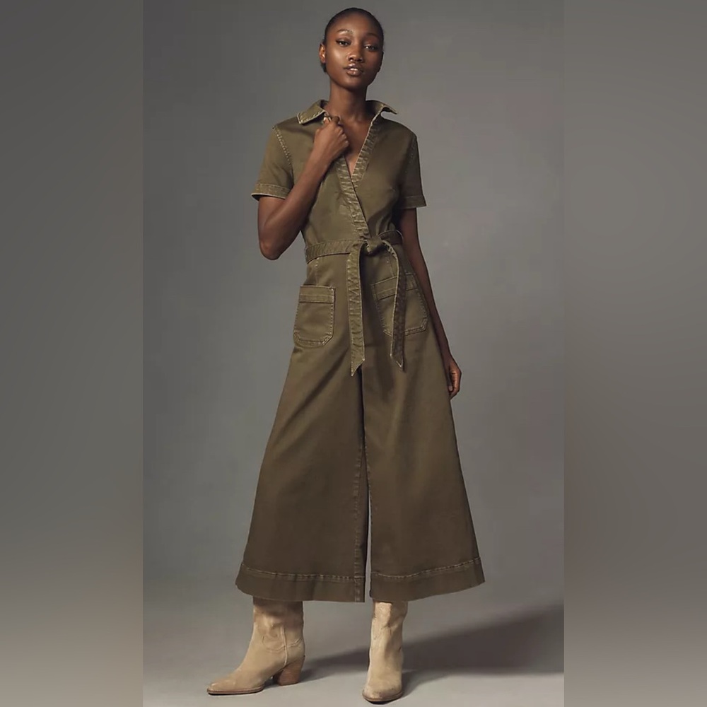 The Colette Denim Wrap Jumpsuit by Maeve for Anthropologie.